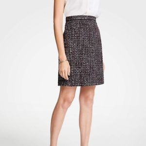 ANN TAYLOR Purple/Black Tweed Skirt, 8P